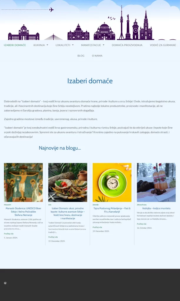 Izaberi domace Website