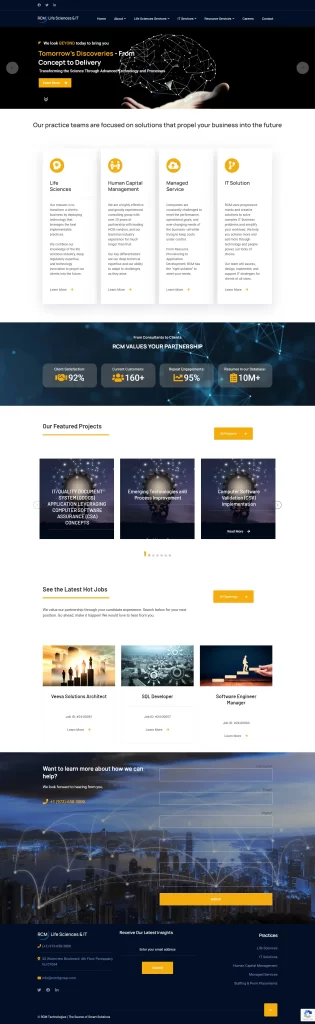 RCMT IT Group Website