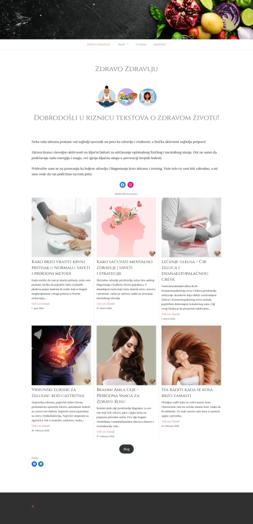 Zdravo Zdravlju Website