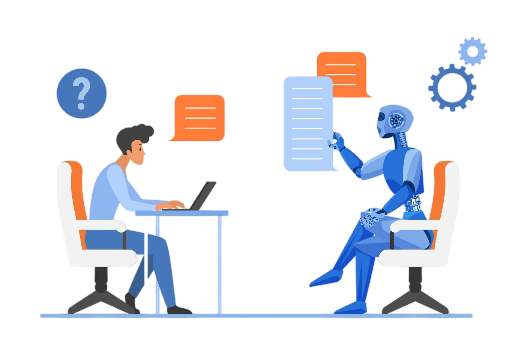 human-chatbot-dialogue-concept